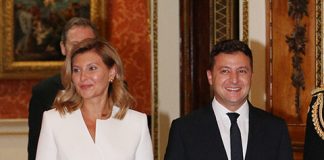 Голубое платье против белого костюма: Кейт Миддлтон и Елена Зеленская встретились в Великобритании