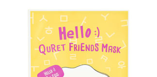 Маска для лица `QURET` HELLO с экстрактом яичного белка (для сияния кожи) 25 г