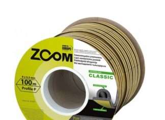 Уплотнитель ZOOM D черный классик 100(2*50)м
